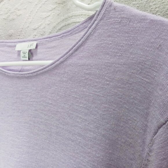 J. Jill Dusty Pale Lilac Linen/Cotton 3/4 Sleeve Crew Neck Shirt 2XL (T-372) - Picture 6 of 9